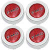 Pontiac Center Caps Red with Black "PMD" for Rally II Wheels - image 1