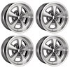 PRW178GUNS Pontiac Rally II Wheel Set [Size: 17" x 8"] Finish: Gunmetal Gray w/Machined Lip - image 1
