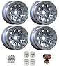 SBAN158KR Bandit Snowflake Wheel Size: 15" x 8" 1977-1981 Pontiac Trans Am Design [Silver/Silver, Red Birds] - image 1