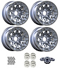 SBAN158KS Bandit Snowflake Wheel Size: 15" x 8" 1977-1981 Pontiac Trans Am Design [Silver/Silver, Silver Birds] - image 1