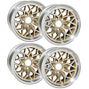SFW158V2S Snowflake Wheel Set [Size: 15" x 8"] Finish: Gold Painted Recesses & Gloss Clear Coat - image 1