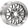 SFW1794GUN Snowflake Wheel [Size: 17" x 9"] Finish: Gunmetal Painted Recesses & Gloss Clear Coat