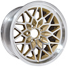 SFW179GLDV2 Snowflake Wheel [Size: 17" x 9"] Finish: Gold Painted Recesses & Gloss Clear Coat - image 1