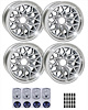 SSF179KBM 17" X 9" Silver Snowflake Wheel Kit [Blue Bird Inserts] - image 1