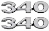 Swinger 340 Emblem Set 1970 Dodge Dart - image 1