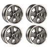 ZW1784GUNS 5-Spoke Rally Wheel Set [Size: 17" x 8"] Finish: Gunmetal Gray w/Machined Lip - image 1