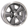 ZW179GUN 5-Spoke Rally Wheel [Size: 17" x 9"] Finish: Gunmetal Gray w/Machined Lip - image 1