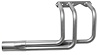 BR100-SEC Classic-Style Outside Chassis Header Set, Buick V6, 26 in. Turnout Length [Silver Ceramic Coating] - image 1