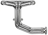 C32DP-BEC Full-Length Header Set, Small Block Chevy, D-Port Flange [Black Satin Ceramic Coating] - image 1