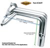 C567F-SEC Fenderwell Header Set, 1955-1957 Chevy Cars w/Small Block Chevy [Silver Ceramic Coating] - image 2