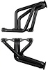C56DP-BEC Fenderwell Header Set, 1955-1957 Chevy Cars w/Small Block Chevy, D-Port Flange [Black Satin Ceramic Coating] - image 1