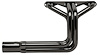 CBR100-BEC Roadster Header, Small Block Chevy, 26 in. Turnout Length [Black Satin Ceramic Coating] - image 1