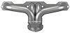 CC134-SEC Shorty Header Set, Small Block Chevy [Silver Ceramic Coating] - image 1