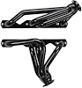 CC13AP-BEC Shorty Header Set, Chevy Vega & Monza w/Small Block Chevy, Angle Plug [Black Satin Ceramic Coating] - image 1