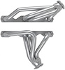 CC13DP-SEC Shorty Header Set, Chevy Vega & Monza w/Small Block Chevy, Angle Plug, D-Port Flange [Silver Ceramic Coating] - image 1