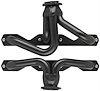CC14AP-BEC Shorty Header Set, 1962-1967 Chevy Nova w/Small Block Chevy, Angle Plug [Black Satin Ceramic Coating] - image 1
