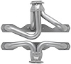 CC14AP-SEC Shorty Header Set, 1962-1967 Chevy Nova w/Small Block Chevy, Angle Plug [Silver Ceramic Coating] - image 1