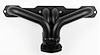 CC1AP-BEC Shorty Header Set, Small Block Chevy, Angle Plug [Black Satin Ceramic Coating] - image 1