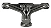 CC1AP-P Shorty Header Set, Small Block Chevy, Angle Plug [Raw/Unfinished] - image 1