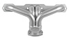 CC1AP-SEC Shorty Header Set, Small Block Chevy, Angle Plug [Silver Ceramic Coating] - image 1