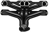 CC1DP-BEC Shorty Header Set, Small Block Chevy, D-Port Flange [Black Satin Ceramic Coating] - image 1