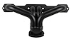 CC1T-BEC Tight-Fit Shorty Header Set, Small Block Chevy [Black Satin Ceramic Coating] - image 1
