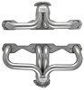 CC55AP-SEC Shorty Header Set, 1955-1957 Chevy Cars w/Small Block Chevy, Angle Plug [Silver Ceramic Coating] - image 1