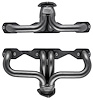 CC55DP-158-P Shorty Header Set, 1955-1957 Chevy Cars w/Small Block Chevy, Angle Plug, D-Port Flange [Raw/Unfinished] - image 1