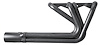 CER100-P Sprint Car Style Roadster Header, Small Block Chevy, 26 in. Turnout Length [Raw/Unfinished] - image 1
