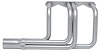 CR100-SEC Roadster Header, Small Block Chevy, 26 in. Turnout Length [Silver Ceramic Coating] - image 1