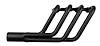 CRSLS1-BEC Roadster Header, GM LS Engines, 26 in. Turnout Length [Black Satin Ceramic Coating] - image 1