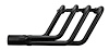 CRSLS148-BEC Roadster Header, GM LS Engines, 48 in. Turnout Length [Black Satin Ceramic Coating] - image 1