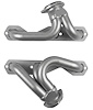 CV95-SEC Shorty Header Set, 1927-1948 Chevy Cars/Trucks, Early Jeep w/Chevy 90-Deg V6 [Silver Ceramic Coating] - image 1