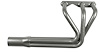 CVR100-SEC Classic-Style Roadster Header, Chevy 90-Deg V6, 26 in. Turnout Length [Silver Ceramic Coating] - image 1
