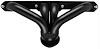 DD2-BEC Shorty Header Set, Chrysler Big Block 383-440 RB [Black Satin Ceramic Coating] - image 1