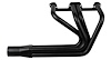 DER100-BEC Sprint-Style Header, Small Block Chrysler, 26 in. Turnout Length [Black Satin Ceramic Coating] - image 1