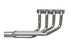 DR39236-SEC Classic-Style Outside Chassis Headers, Chrysler Imperial-Firepower 331-392ci Hemi, 36 in. Turnout [Silver Ceramic] - image 1