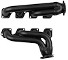 FC3-BEC Shorty Header Set, 1973-Up Ford Trucks w/Ford 351C/351M/400 [Black Satin Ceramic Coating] - image 1