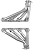 FF2-SEC Shorty Header Set, 1935-1940 Cars/Trucks, 1963-Up Ford F100 w/Small Block Ford 221-302/351W [Silver Ceramic Coating] - image 1