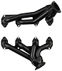FF391CJ-BEC Shorty Header Set, 65-Later Ford/Mercury Full-Size Cars w/Ford 332-428 FE & Cobra Jet/GT Heads [Black Satin Ceramic] - image 1