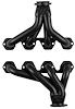 FF460-BEC Shorty Header Set, 1935-1940 Ford Cars/Trucks w/Big Block Ford 429-460ci [Black Satin Ceramic Coating] - image 1