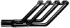 FR42748-BEC Swept-Back Roadster Header, Ford T-Bucket w/Ford 332-428 FE, 48 in. Turnout Length [Black Satin Ceramic Coating] - image 1