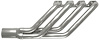 FR427CJ-SEC Swept-Back Roadster Header, Ford T-Bucket w/Ford 332-428 FE & Cobra Jet/GT Heads, 26 in. Turnout [Silver Ceramic] - image 1