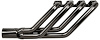 FR460CJ-BEC Swept-Back Roadster Header, Ford T-Bucket w/BBF 429-460ci & Cobra Jet/GT Heads, 26 in. Turnout [Black Satin Ceramic]