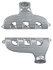 QP2000-SEC Cast-Series Header Set, Big Block Chevy [Silver Ceramic Coating] - image 1