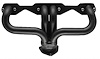 CC5DP-158-BEC Shorty Header Set, Small Block Chevy, Angle Plug, D-Port Flange [Black Satin Ceramic Coating] - image 1
