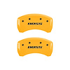 10010RBSSYL Rear Disc Brake Caliper Covers Fits Select Ford Mustang [Yellow Finish w/ Black BOSS (Rear Only)] - image 1