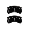 10010RCNKBK Rear Disc Brake Caliper Covers Fits Select Ford Mustang [Black Finish w/ Silver COBRA / Tiffany Snake Logo] - image 1