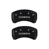 COBRA Logo Matte Black Powder Coat Finish Silver Characters. - image 1
