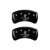 10010RGT3BK Rear Disc Brake Caliper Covers Fits Select Ford Mustang [Black Finish w/ Silver GT350 Shelby (Rear Only)] - image 1